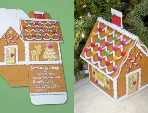 Folding gingerbread house